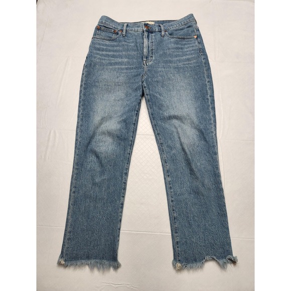 Madewell Denim - Madewell Jeans Womens 31 Blue The Perfect Vintage High Rise Crop‎ Frayed Hem